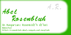 abel rosenbluh business card